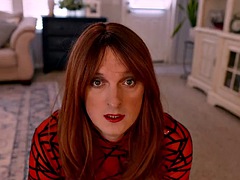 Amateur, Travestis, Homosexuelle, Talons, Lingerie, Rousse roux, Solo, Fessée