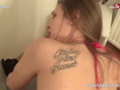 Blowjob, Creampie, German, Heels, Stockings, Tattoo, Teen