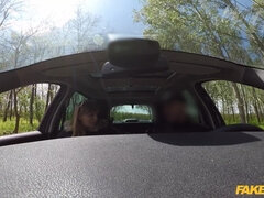A hung cop fucks teen Lecette Nice in his car while on duty.