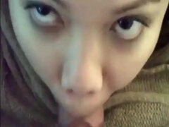 Amateur, Asiatique, Grosse bite, Sucer une bite, Tir de sperme, Faciale, Fait maison, Suçant