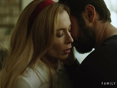 Enthousiasteling, Slaapkamer, Blond, Hondjeshouding, Hardcore, Ondergoed, Masturbatie, Tieten likken