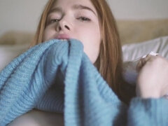 Süss, Dildo, Hd, Orgasmus, Rotschopf, Solo, Eng, Nass