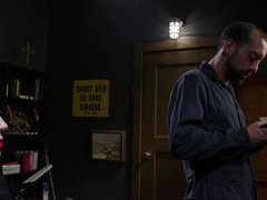 フェラチオ, 茶髪の, チン, 足, 毛深い, 天然, 尼, タトゥー