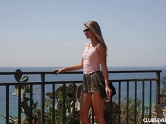 Strand, Blondine, Kitzler, Europäisch, Im freien, Öffentlich, Solo, Jungendliche (18+)