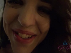 Enthousiasteling, Kont, Badkamer, Bruinharig, Vriendin, Latijnse vrouw, Kut duiken, Rok