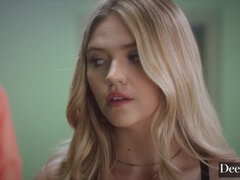 Blonde Bombshell Angie Faith Takes Doggystyle Fucking From Milan - Deep Throat & Titty Fuck