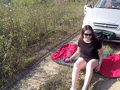 Auto, Fingern, Masturbation, Im freien, Öffentlich, Strapon, Jungendliche (18+), Spielzeuge