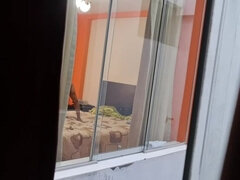 I spy on my friends from my room (work trip). I can't believe my friend is cheating on her husband.