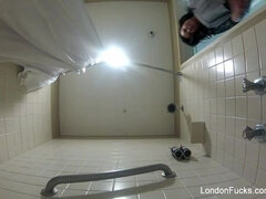 Asiatique, Gros cul, Brunette brune, Hôtel, Actrice du porno, Douche, Allumeuse, Mouillée