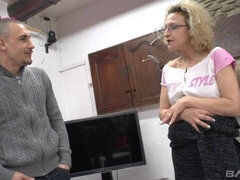 デカ尻, デカパイ, ブロンド, フェラチオ, バック, 熟年, ショートヘア, オッパイの