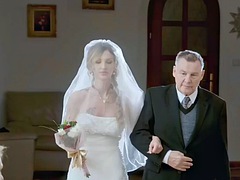 VIP4K. The TV turned on and showed all the guests how hot the bride can fuck