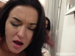 In den arsch, Arsch, Grosser arsch, Grosse titten, Blasen, Braunhaarige, Tschechisch, Reif