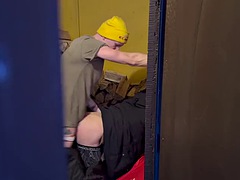 STEPFATHER FUCKED - stepson and friend kiss passionately and then fuck juicily in the toilet - 453
