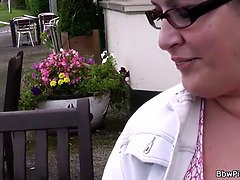 BBW tourist picked up and fucked in the public restroom