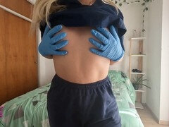 Большая жопа, Доктор, Перчатки, Спандекс