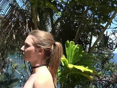 Playa, Rubia, Vestido, Novia, Orgasmo, Al aire libre, Pov, Público