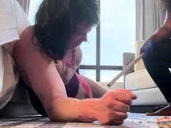 Amateur, Gorda, Negro, Ébano, Extremo, Dominacion femenina, Fetiche, Humillación