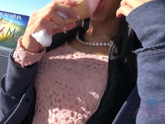 Exhib, Petite amie, Fille latino, Petite femme, Maigrichonne, Espagnole, Se déshabiller, Nénés