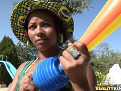 Gros cul, Noire, Fille latino, Huilée, De plein air