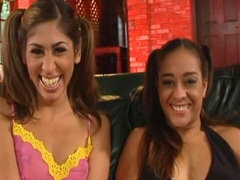 アジア人, デカ尻, デカチン, デカパイ, フェラチオ, 茶髪の, バック, ティーン