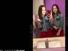 Big cock, Blowjob, Brunette, Creampie, Lingerie, Pussy, Riding, Threesome