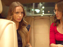 緊縛, フェラチオ, 茶髪の, 顔射, 三人