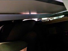 Enthousiasteling, Zwart, Fetisj, Panty, Secretaresse, Bekijker