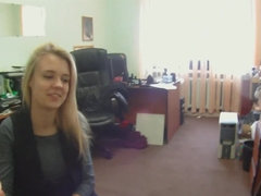 Blondine, Europäisch, Handjob, Muschi, Reiten, Dürr, Schlucken