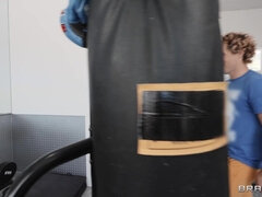 August Skye and Ali Cash getting fucked in the gym