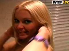 Blonde, Lingerie, Pov, Public, Chatte, Douche, Adolescente, Nénés