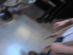 Leie, Blondine, Fussjob, Hd, Pov, Dürr, Tätowierung, Titten