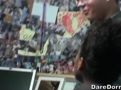 お尻, ブロンド, 茶髪の, ラティーナ, レズビアン, なめる, ピアス, オマンコ