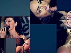 Kristen Laces Massive Tits Bounce as Blonde Pounds Her Mouth Down on Interracial Gloryhole for