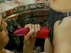 Osa Lovely & Olivia Olovely play with dildos in hot lesbian action