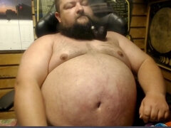 Stomach, facial hair, sausage
