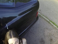 Leyla Morgan gets fucked in the backseat of a car