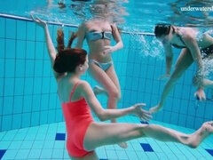 18, 茶髪の, Hd, レズビアン, ヌード, プール, ロシア人, 水中