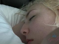 Rubia, Corrida, Peludo, Besar, Lencería, Coño, Durmiendo, Tetas