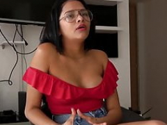Facefucked Latina sub drooling over sizeable penis