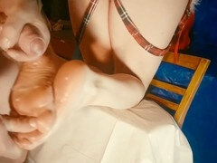 Любители, Большой член, Сборник, Семяизвержение, Ноги, Дрочка ногами, Домашнее видео, Носки