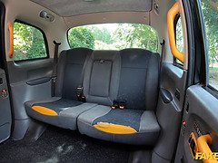 Watch jobless blonde Holly Devon get her shaved pussy drilled hard in fake taxi ride