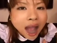 Japanese Maid Slups it up
