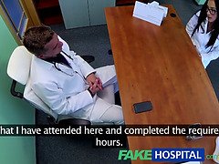 Gros seins, Sucer une bite, Tir de sperme, Médecin, Léchez, Infirmière, Pov, Nénés