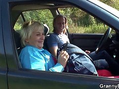 Schönheit, Blondine, Blasen, Vollbusig, Geile alte tussi, Oma, Reif, Realität