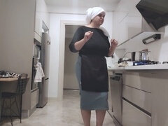 Arsch, Selbstgemacht, Riesig, Küche, Lingerie, Milf, Mutti, Strumpfhose