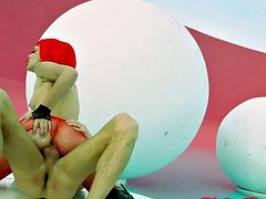 Fantasy warrior babe pussypounded by sensei