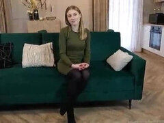 Auditie, Blond, Pijpbeurt, Schattig, Sperma in gezicht