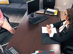 Therapist Alexis Fawx gives bald pussy to Annabel Redd for a wild lesbian session -twistys