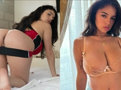 Busty Brunette Babe Likes It When You Watch (1080p) - Lingerie solo striptease