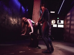 Tyler Cruise fucks with a guy in Spider Man's costume